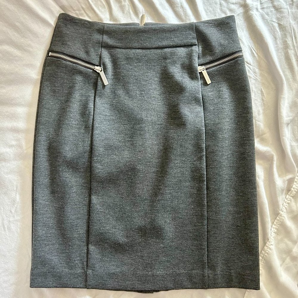 MICHAEL Michael Kors Grey Knit Pencil Skirt NWT Size 6